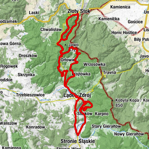 Stronie Śląskie - Lądek-Zdrój - Przełęcz Jaworowa - Przełęcz pod Trzeboniem