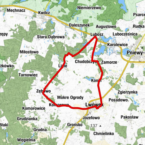 Restauracja Beata - Ruiny Kościoła Ewangelickiego - Kościół cmentarny pw. Św. Krzyża - Kaplica pw. błogosławionego Michała Kozala