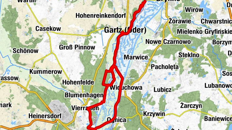 Mescherin - Dorfkirche Mescherin - Park Restaurant - Gartz (Oder)