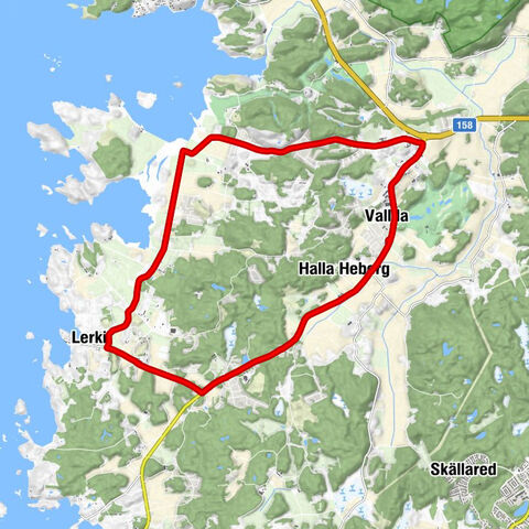 Vallda - Halla Heberg - Gärdet - Vallda kyrka