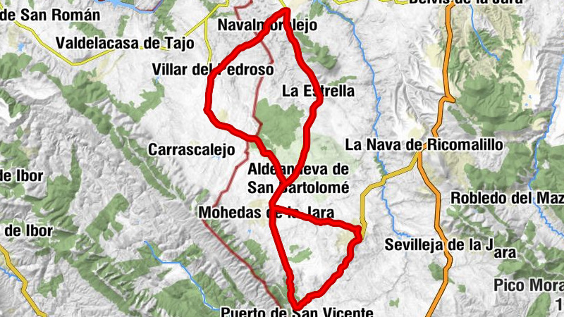 El Campillo de la Jara - Villar del Pedroso - Navalmoralejo - La Estrella