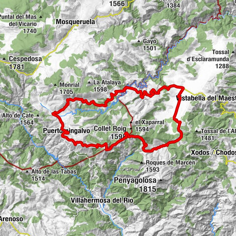 la Serradora - Església de Sant Joan de Penyagolosa - El Collado - Ermita de Santa Bárbara