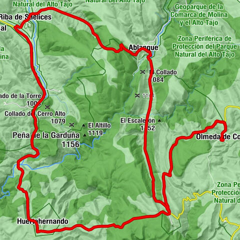 Olmeda de Cobeta - Huertahernando - Riba de Saelices - El Chozo del Resinero