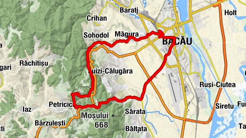 Bacău - Măgura - Sohodol - Petricica Est