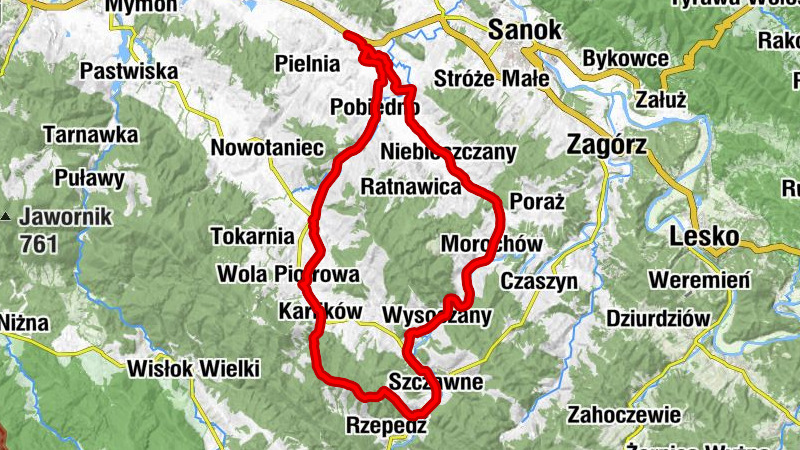 Nowosielce - Rzepedka - Ostry Wierszek - Połoński Wierch