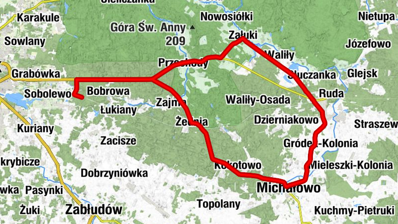 Żednia - Michałowo - Przechody