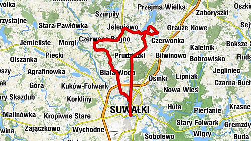 Suwałki - Centrum Gastronomiczne Jedynka - Biała Woda - Doły