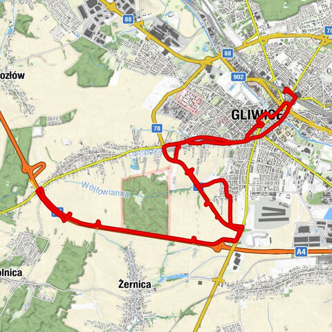 Gliwice - Dawna pętla tramwajowa Wójtowa Wieś - Kościół Najświętszej Maryi Panny Matki Kościoła