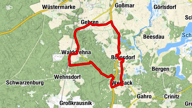 Walddrehna - Gaststätte am Forsthaus/Pension - Feldsteinkirche - Kirche Walddrehna