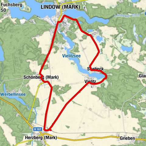 Herzberg (Mark) - Vielitz - Seebeck - Lindow (Mark)