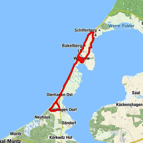 Dierhagen Strand - Dierhagen Dorf - Dierhagen Ost - Kirche Wustrow