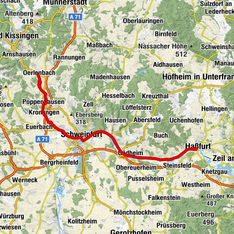 Oerlenbach - Evangelischer Betsaal Poppenhausen - Zur Sonne - St. Laurentius