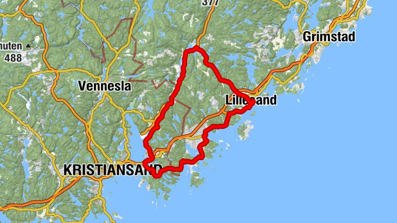 Bergstø - Lillesand kirke - Vestre Moland kirke - Kirkeheia