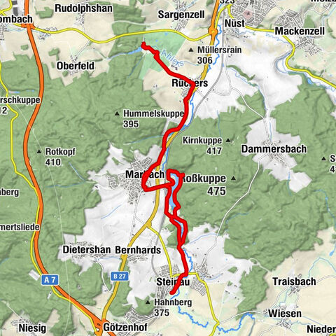 Waldgaststätte St. Hubertus Praforst - Kirche Rückers - Rückers - Marbach