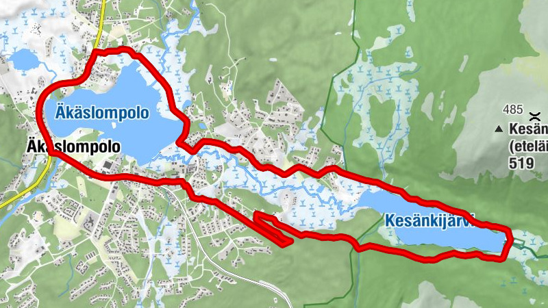 Ylläs Humina - Äkäslompolo - Kesänkijärvi kota - Kolari