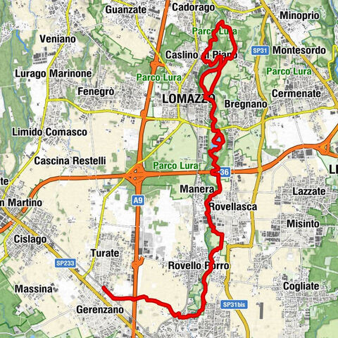 Gerenzano - Villaggio Moneta - Saronno - Lomazzo