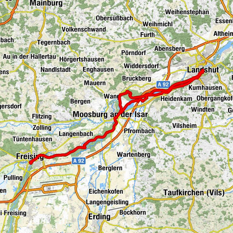 Freising - Moosburg an der Isar - Landshut