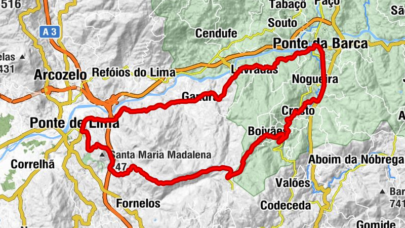 Ponte da Barca - Capela da Santinha da Barca - Igreja de Bravães - Capela de Santo António