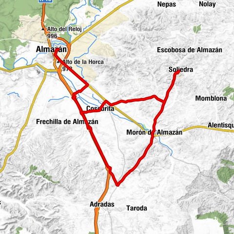 Almazán-Villa - Almazán - El Panderuelo - Bordejé
