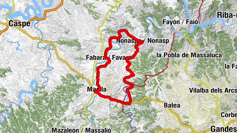 Maella - Fabara / Favara - Nonaspe / Nonasp - Pinyeres