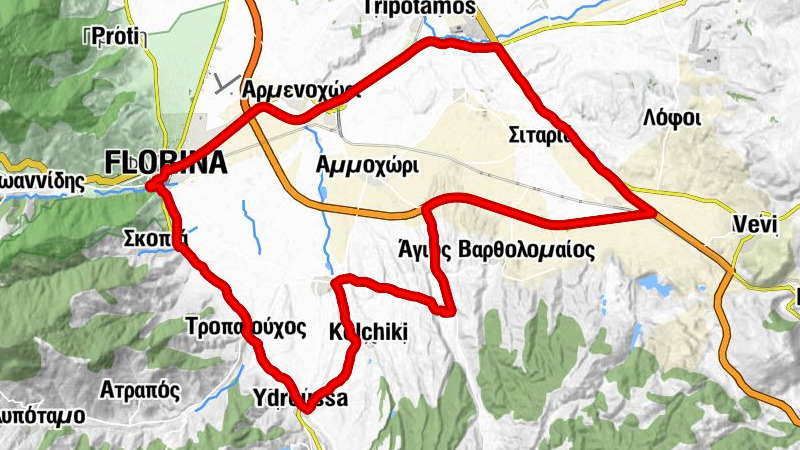 Φλώρινα - Τροπαιούχος - Υδρούσσα - Κολχική