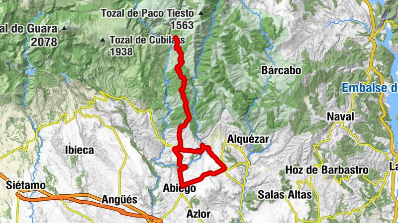 Las Coronetas - Las Almunias - Bierge - Alberuela de la Liena