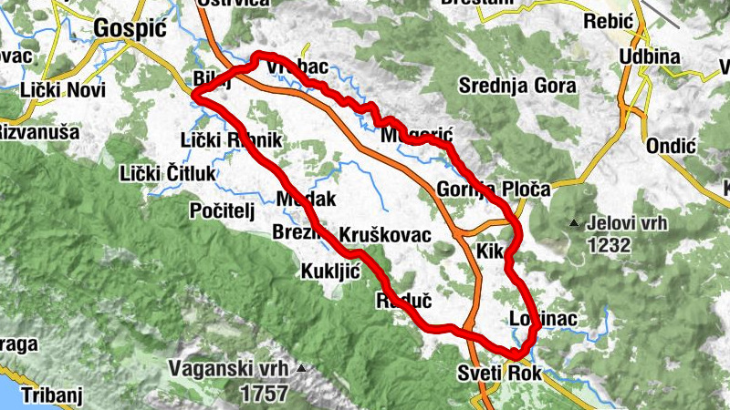 Lovinac - Ruka - Jurjevići - Čaire