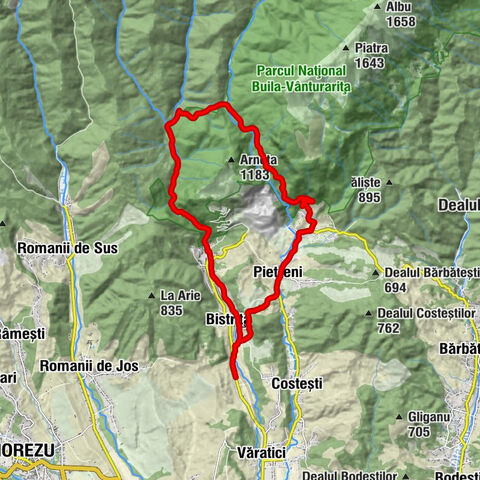 Costești - Bistrița - Pietreni - Cabana Fata Pădurii