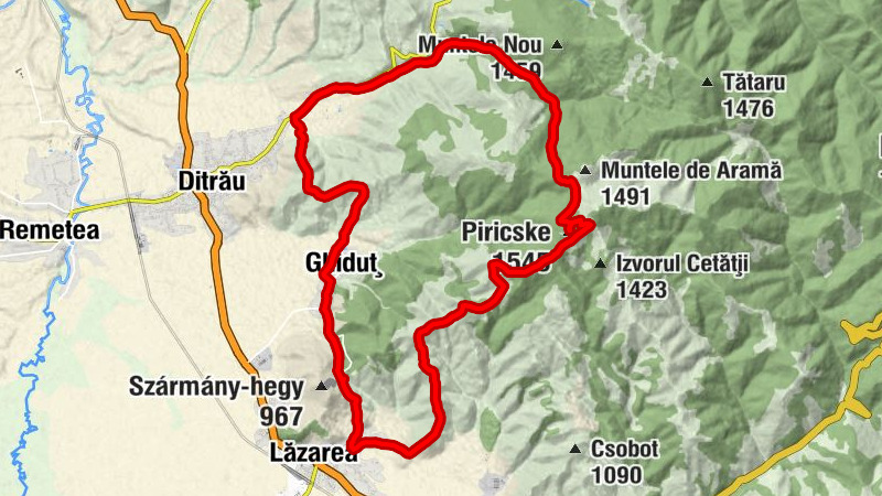 Lăzarea - Ghiduț - Piricske - Gheorgheni