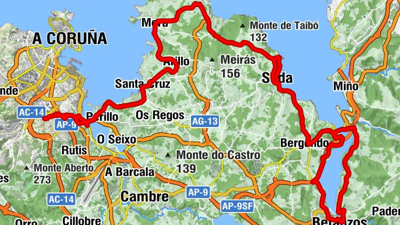 O Lagar - San Martiño de Dorneda - Santa Comba de Veigue - Monte de Lácere