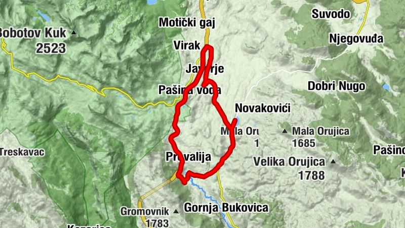 Opština Šavnik - Polje Perovića - Kraguljac - Opština Žabljak