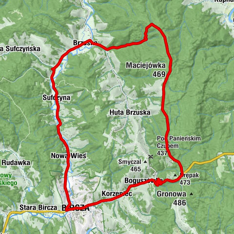 Brzuska - Maciejówka - Panieński Czub - Kościół pw. św. Jadwigi Śląskiej