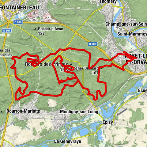 Moret-sur-Loing - Veneux-les-Sablons - Moret-Loing-et-Orvanne - Chez Noulek - Rocher Besnard