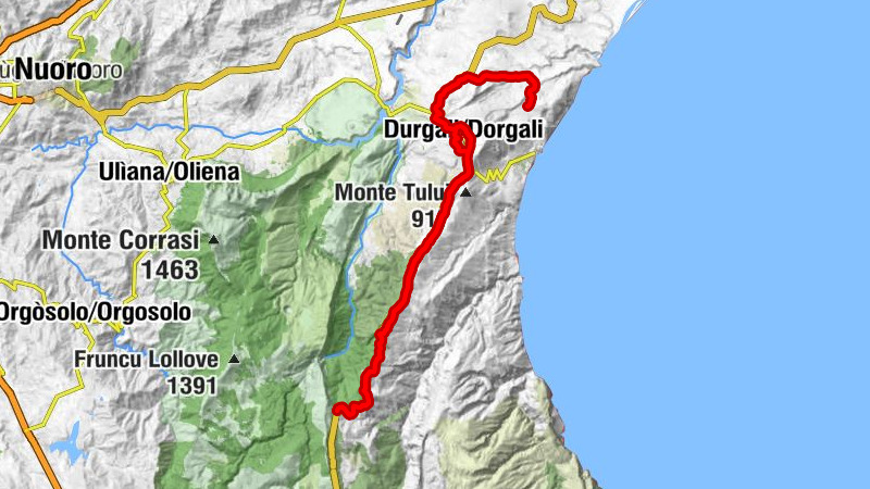 Durgali/Dorgali - Santa Maria Maddalena - Colle del Carmelo - S'Abba Frisca