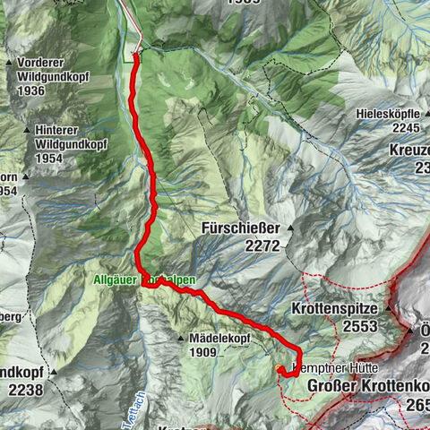 E5 - 1. Etappe: Oberstdorf - Kemptner Hütte