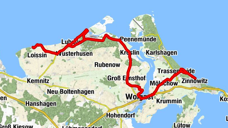 Gahlkow Bungalowsiedlung - Petrikirche - Katharinenberg - Boddenblick