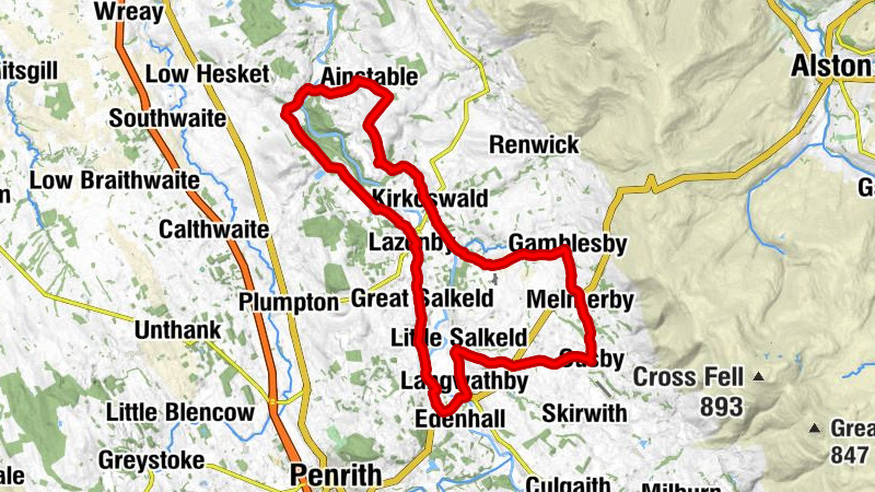 Ousby - Winskill - Langwathby - Great Salkeld