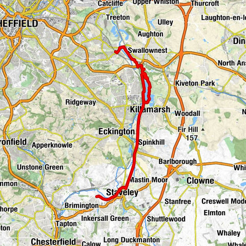 Woodhouse - Rotherham - Killamarsh - Staveley