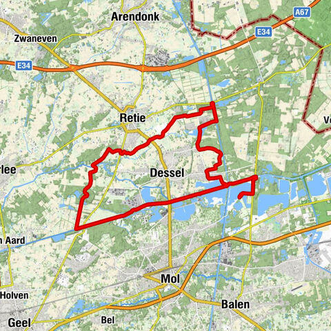 Dessel - Heilige Familiekerk - Vijverzicht - Kapel O.L. Vrouw Geboorte