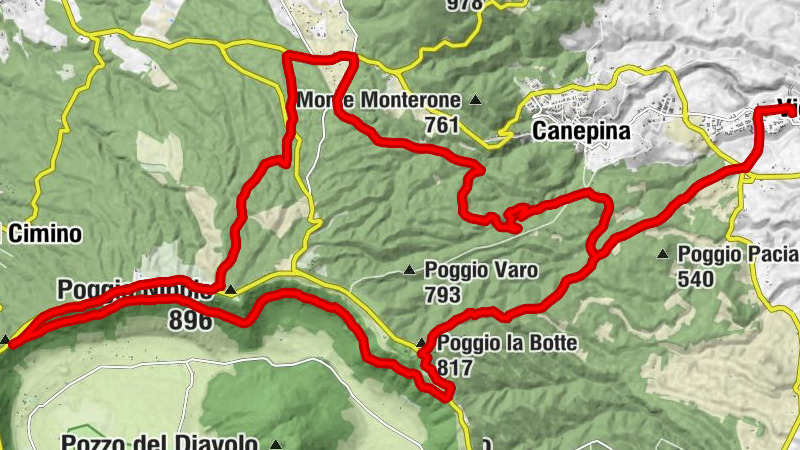 Vallerano - Poggio la Botte - Poggio Croce San Martino - Vignanello