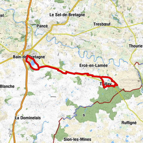 Bain-de-Bretagne - Trocadéro - La Haute Chapelle - La Robinais