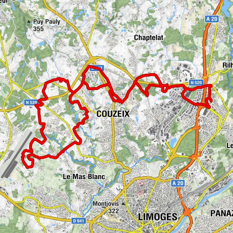 Limoges - Le Malabre - Les Berthies - Couzeix