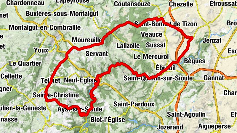 La Charrière - Église Saint-Bonnet - Église Notre-Dame-de-Lisseuil - Église Sainte-Christine