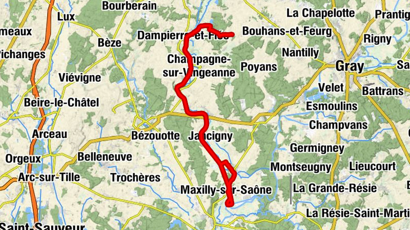 Verfontaine - Attricourt - Licey-sur-Vingeanne - Dampierre-et-Flée