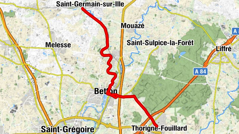 Thorigné-Fouillard - Les Ruisselets - Le Grand Bois - Betton