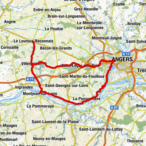 Le Louroux-Béconnais - Église Saint-Aubin - Église Saint-Augustin - Église Saint-Symphorien