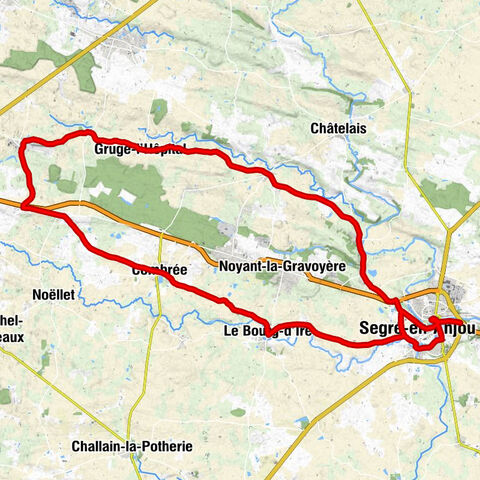 Carreau de l'Oudon - Église de la Madeleine - Église Saint-Pierre - Église Sainte-Gemmes