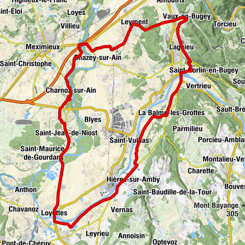Charnoz-sur-Ain - Buchin - Rignieu-le-Désert - Monétroi