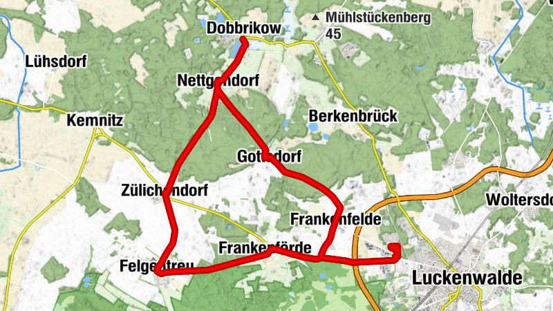 Frankenfelde - Die Scheune - Kirche Dobbrikow - Frankenförde