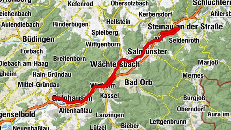 Lieblos - Gelnhausen - Wächtersbach - Salmünster